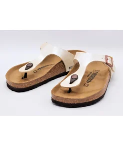 Femme L'Empreinte Chaussures Mules|Sandales Et Nu-Pieds|BIRKENSTOCK GIZEH BIRKO GRACEFUL PEARL WHITE