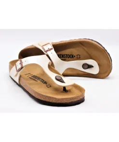 Femme L'Empreinte Chaussures Mules|Sandales Et Nu-Pieds|BIRKENSTOCK GIZEH BIRKO GRACEFUL PEARL WHITE