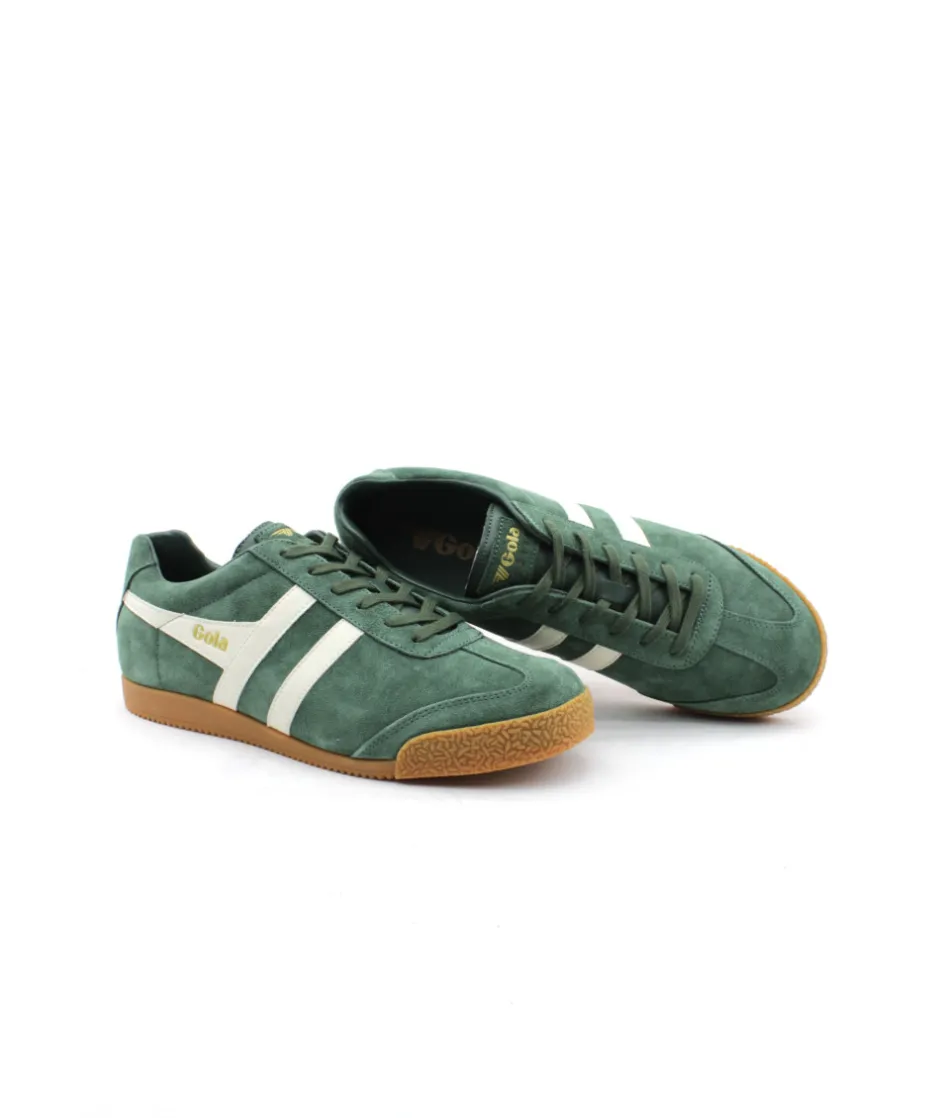 Homme L'Empreinte Chaussures Baskets|GOLA HARRIER SUEDE EVERGREEN OFF WHITE