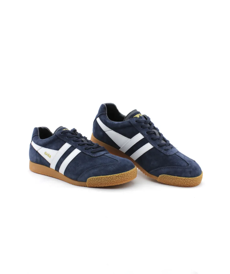 Femme L'Empreinte Chaussures Baskets|GOLA HARRIER SUEDE NAVY WHITE