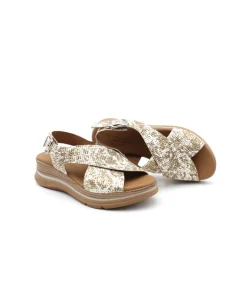 Femme L'Empreinte Chaussures Sandales Et Nu-Pieds|PAULA URBAN 24-526 FLORES METAL