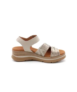 Femme L'Empreinte Chaussures Sandales Et Nu-Pieds|PAULA URBAN 28-570 METAL FUMO